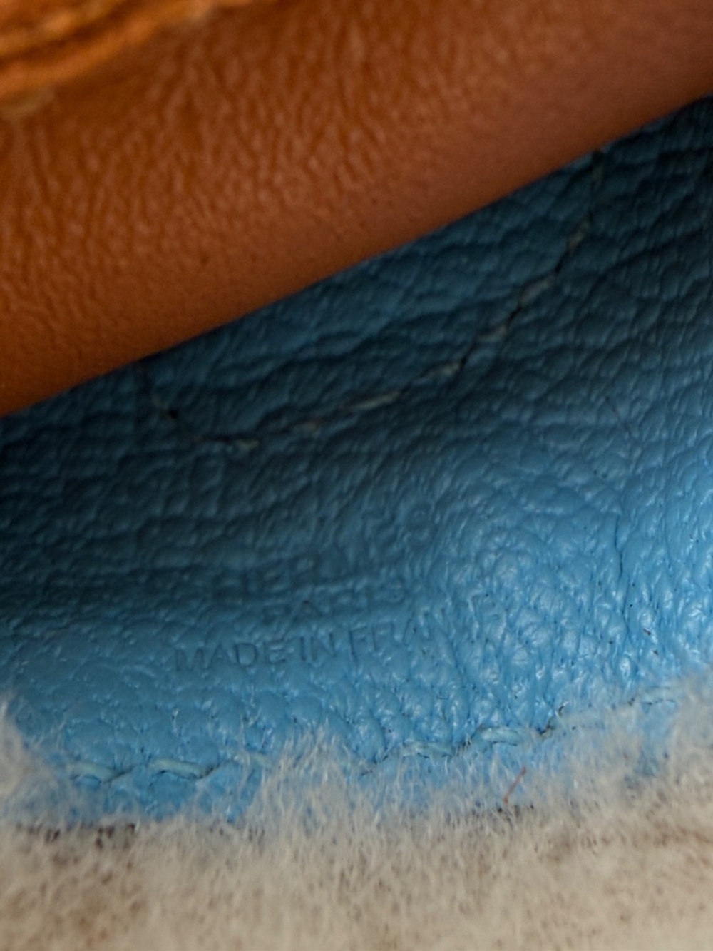 Authentic HERMES Rodeo Robeo Plush Charm PM Gold Terre Celeste Ecru  Milo Lambsk - Picture 6 of 8